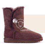 UGG Bailey Button Bling Chocolate