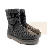 UGG Classic Rib Knit Boots Grey