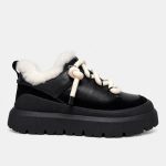 UGG Women’s Heritage Utility Trainer Black Leather