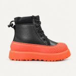 UGG Kids Hybrid Neumel Zip Leather Black Orange
